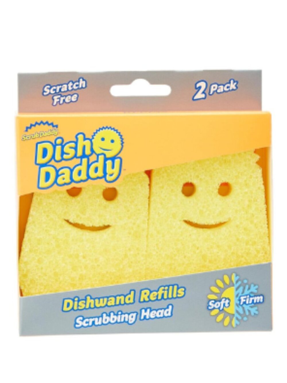 Scrub Daddy Dish Daddy Dish Wand Refill Heads 2 Pack Scratch Free Unscented